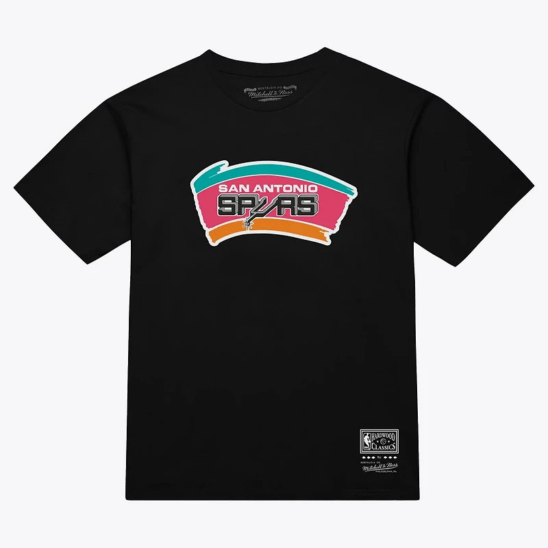 Unisex Mitchell Ness San Antonio Spurs Hardwood Classics Arch T-Shirt