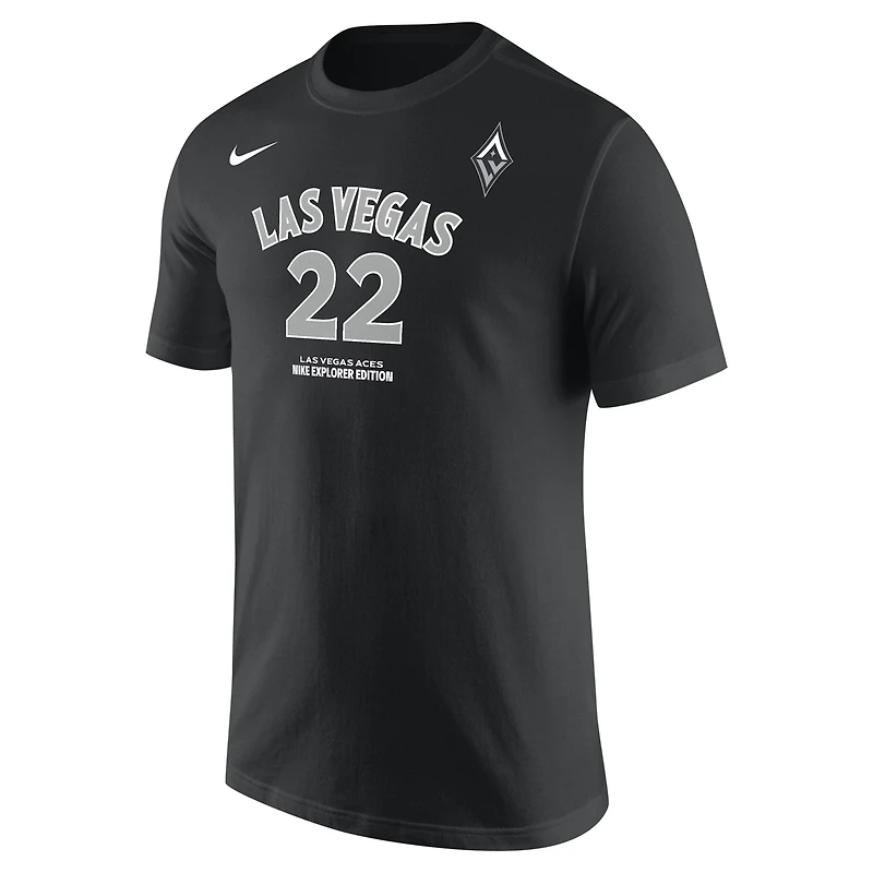 Unisex Nike A'ja Wilson Las Vegas Aces Explorer Edition Name Number T-Shirt