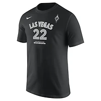 Unisex Nike A'ja Wilson Las Vegas Aces Explorer Edition Name  Number T-Shirt