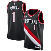Unisex Nike Anfernee Simons Portland Trail Blazers Swingman Jersey - Icon Edition