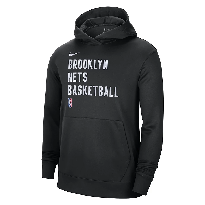 Unisex Nike Brooklyn Nets 2023/24 Performance Spotlight On-Court Practice Pullover Hoodie