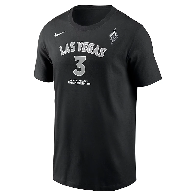 Unisex Nike Candace Parker Las Vegas Aces Explorer Edition Name  Number T-Shirt