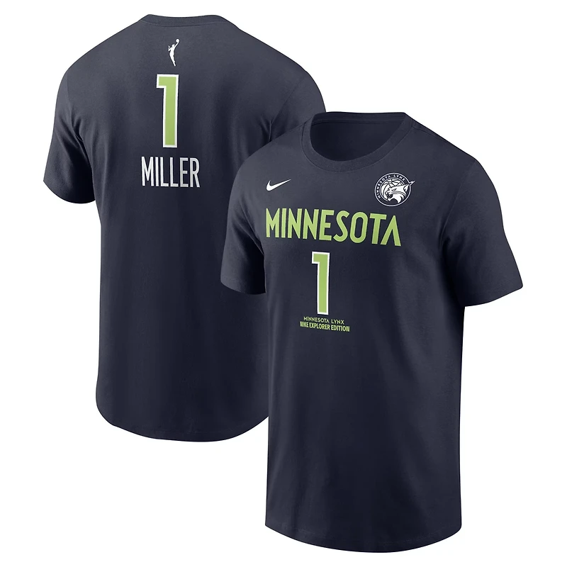 Unisex Nike Diamond Miller Minnesota Lynx Explorer Edition Name  Number T-Shirt