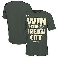 Unisex Nike Hunter Milwaukee Bucks 2025 NBA Playoffs On-Court Mantra T-Shirt