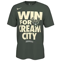 Unisex Nike Hunter Milwaukee Bucks 2025 NBA Playoffs On-Court Mantra T-Shirt