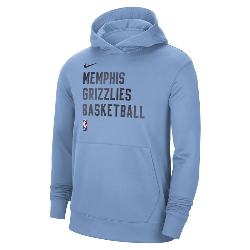 Unisex Nike Light Memphis Grizzlies 2023/24 Performance Spotlight On-Court Practice Pullover Hoodie