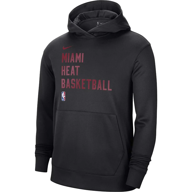 Unisex Nike Miami Heat 2023/24 Performance Spotlight On-Court Practice Pullover Hoodie