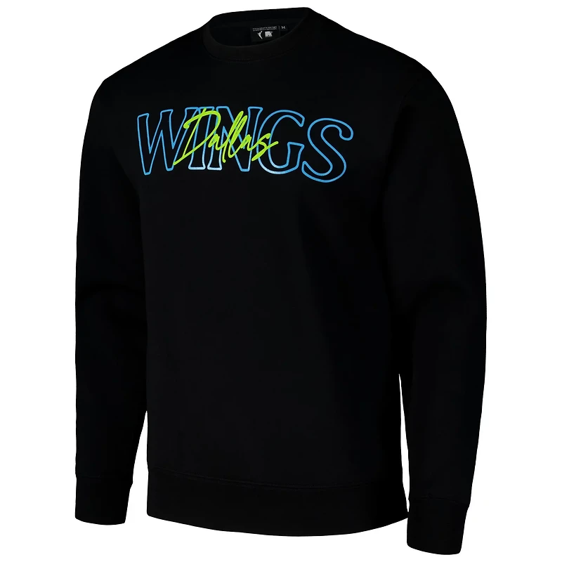 Unisex round21 Dallas Wings Throwback Pullover Crew Sweatshirt