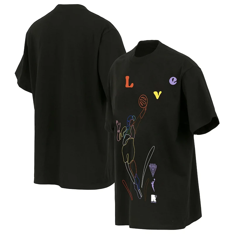 Unisex round21 Golden State Valkyries Love Pride Premium Heavyweight T-Shirt