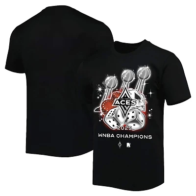 Unisex round21 Las Vegas Aces Three-Time WNBA Champions Oversized Premium T-Shirt