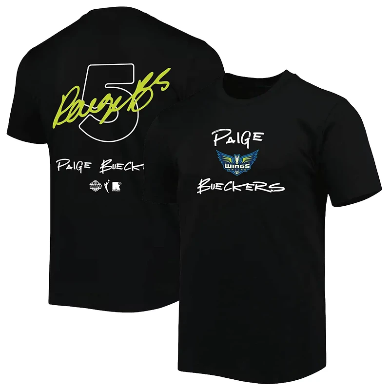 Unisex round21 Paige Bueckers Dallas Wings 2025 WNBA Draft Name Number T-Shirt