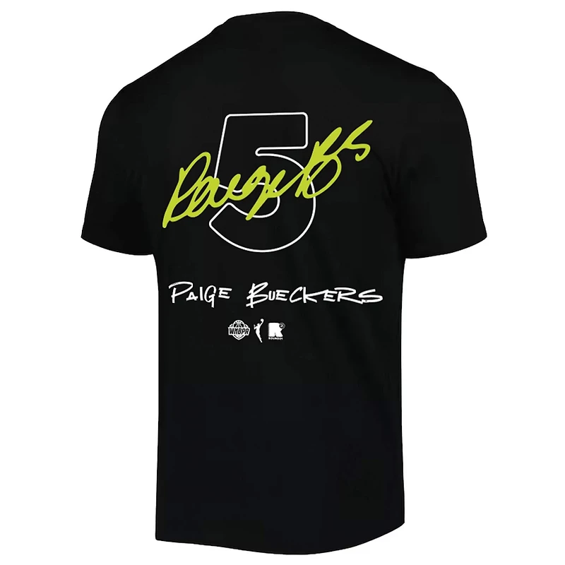 Unisex round21 Paige Bueckers Dallas Wings 2025 WNBA Draft Name Number T-Shirt