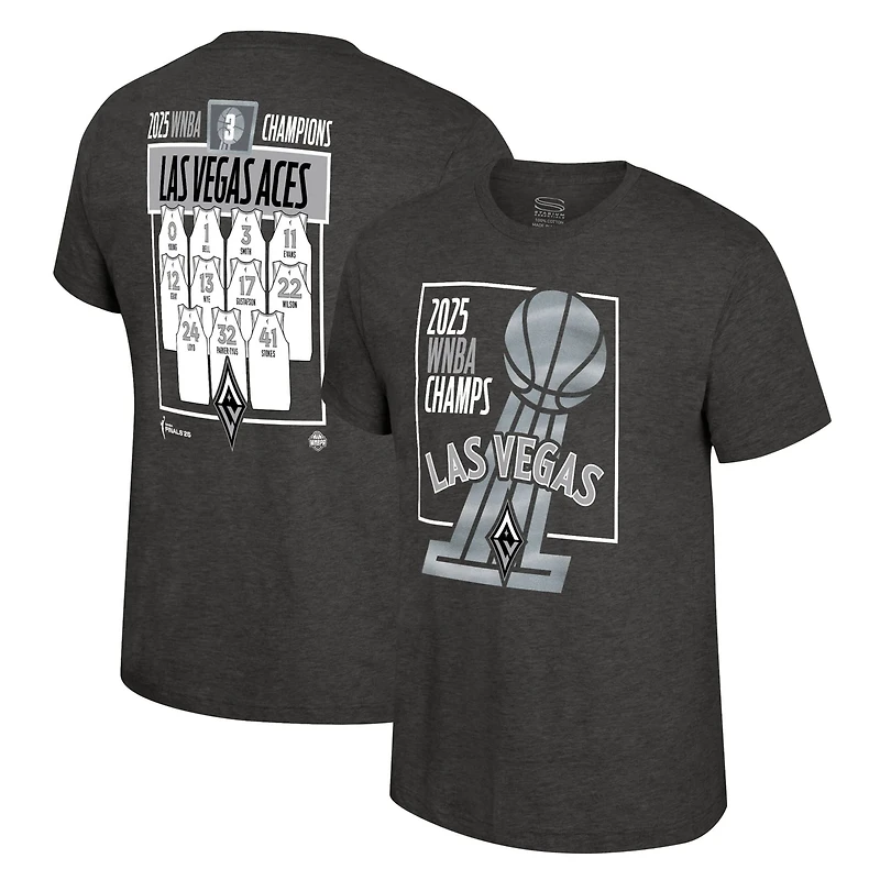 Unisex Stadium Essentials Las Vegas Aces 2025 WNBA Finals Champions Jersey Roster T-Shirt