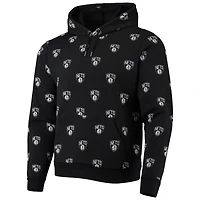 Unisex The Wild Collective Brooklyn Nets Allover Logo Pullover Hoodie