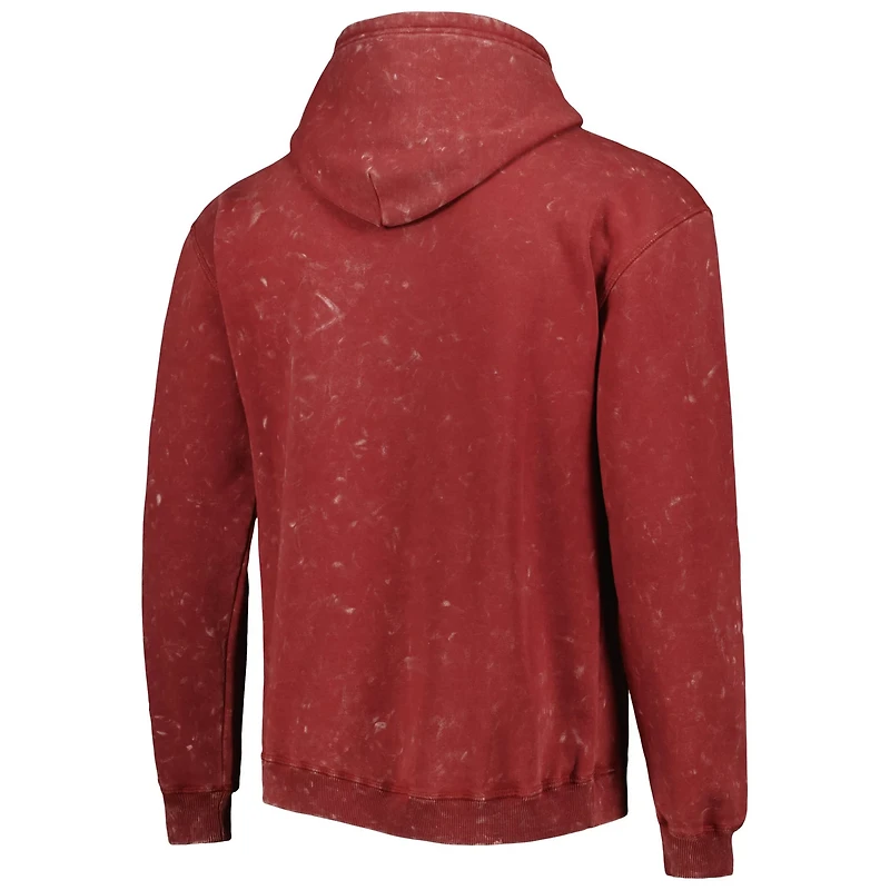 Unisex The Wild Collective Chicago Bulls Tonal Acid Wash Pullover Hoodie