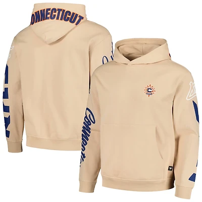 Unisex The Wild Collective Connecticut Sun Graffiti Acid Wash Pullover Hoodie