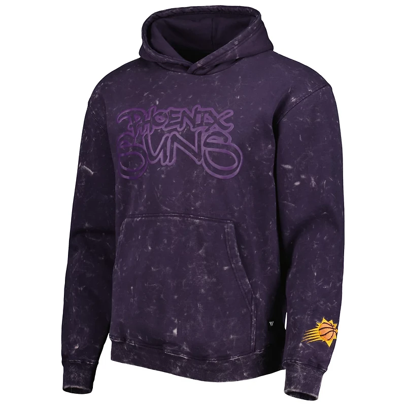 Unisex The Wild Collective Phoenix Suns Tonal Acid Wash Pullover Hoodie