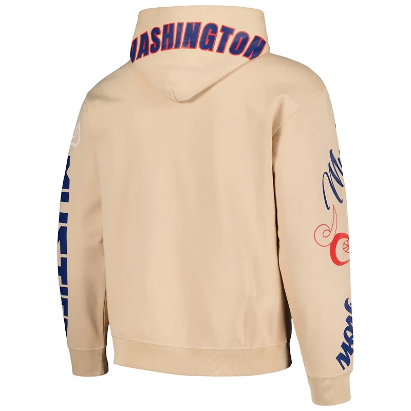 Unisex The Wild Collective Washington Mystics Graffiti Acid Wash Pullover Hoodie