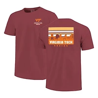 Virginia Tech Hokies Striped Campus Skyline T-Shirt