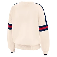 WEAR by Erin Andrews Atlanta Braves Stripe Pullover Sweater
