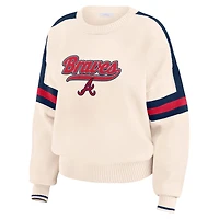 WEAR by Erin Andrews Atlanta Braves Stripe Pullover Sweater