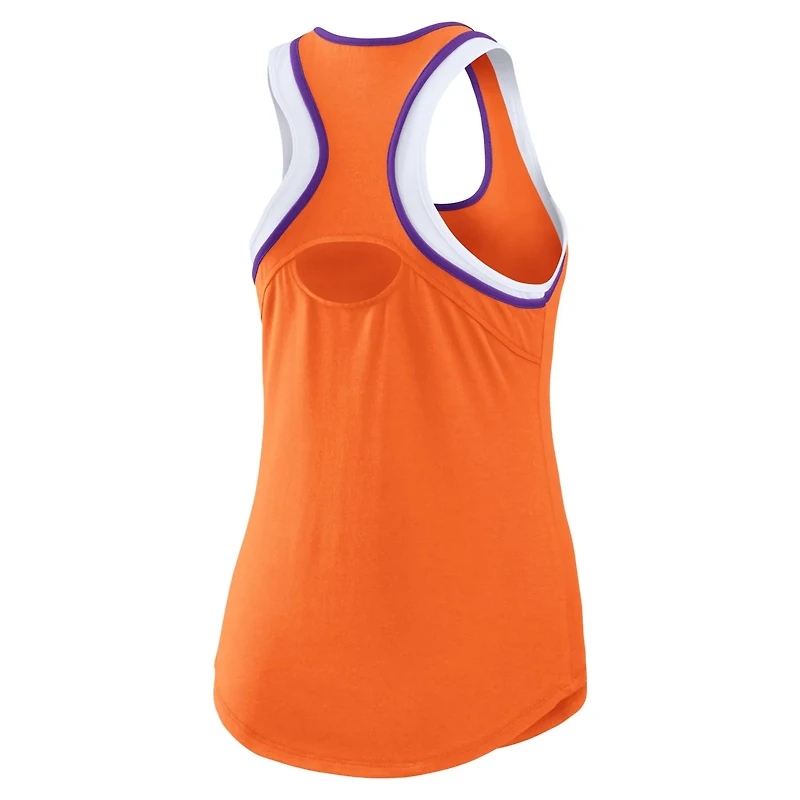 WEAR by Erin Andrews Clemson Tigers Open Hole Razorback Tank Top