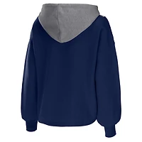 WEAR by Erin Andrews Dallas Mavericks Pieced Quarter-Zip Hoodie Jacket