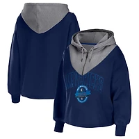 WEAR by Erin Andrews Dallas Mavericks Pieced Quarter-Zip Hoodie Jacket