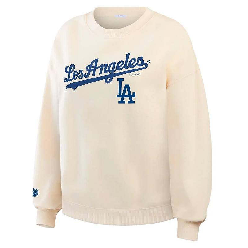 WEAR by Erin Andrews Los Angeles Dodgers Heavyweight Crew Neck Sweatshirt