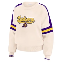 WEAR by Erin Andrews Los Angeles Lakers Stripe Pullover Sweater