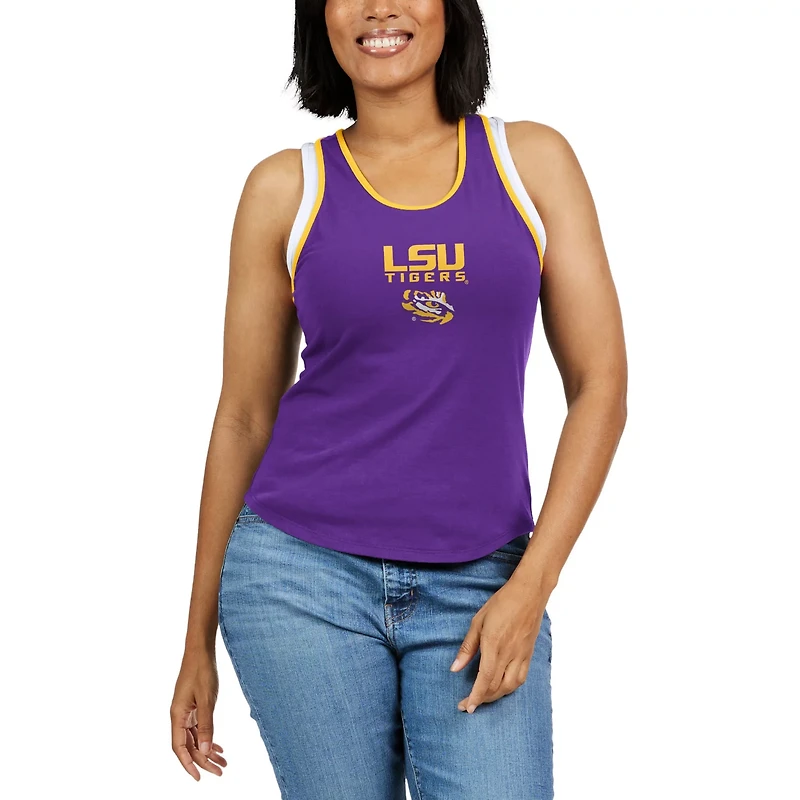 WEAR by Erin Andrews LSU Tigers Open Hole Razorback Tank Top