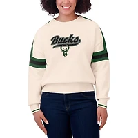WEAR by Erin Andrews Milwaukee Bucks Stripe Pullover Sweater