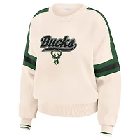 WEAR by Erin Andrews Milwaukee Bucks Stripe Pullover Sweater