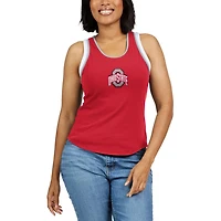 WEAR by Erin Andrews Ohio State Buckeyes Open Hole Razorback Tank Top