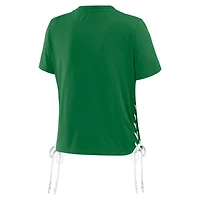 WEAR by Erin Andrews Oregon Ducks Side Lace-Up Modest Crop T-Shirt