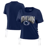 WEAR by Erin Andrews Penn State Nittany Lions Side Lace-Up Modest Crop T-Shirt