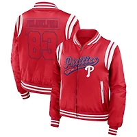 WEAR by Erin Andrews Philadelphia Phillies Football Bomber Jacket