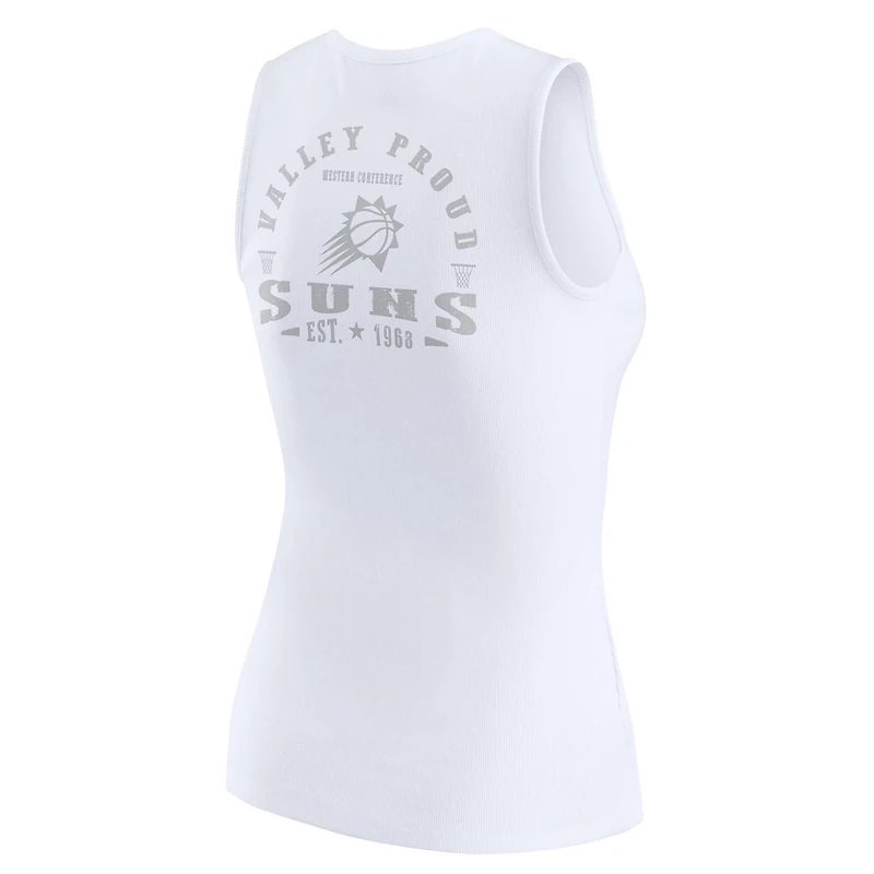 WEAR by Erin Andrews Phoenix Suns Rib-Knit Henley Tank Top