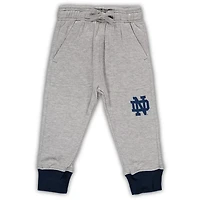 Wes  Willy Heathered Gray/ Notre Dame Fighting Irish Jie Long Sleeve Bodysuit Pants Set