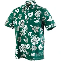 Wes  Willy Michigan State Spartans Floral Button-Up Shirt