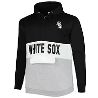 White Chicago Sox Big  Tall Fleece Half-Zip Hoodie
