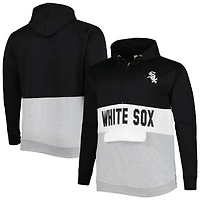 White Chicago Sox Big  Tall Fleece Half-Zip Hoodie