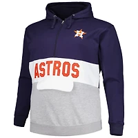 White Houston Astros Big  Tall Fleece Half-Zip Hoodie