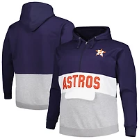 White Houston Astros Big  Tall Fleece Half-Zip Hoodie