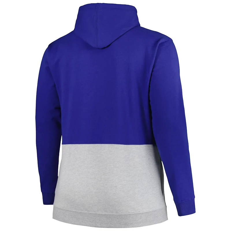 White New York Mets Big Tall Fleece Half-Zip Hoodie