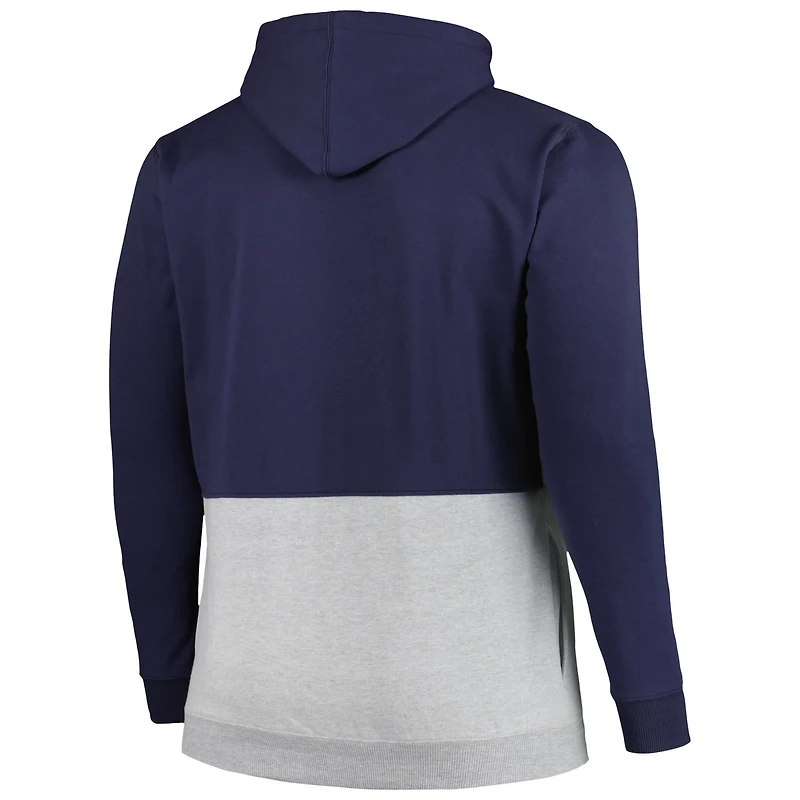 White New York Yankees Big  Tall Fleece Half-Zip Hoodie