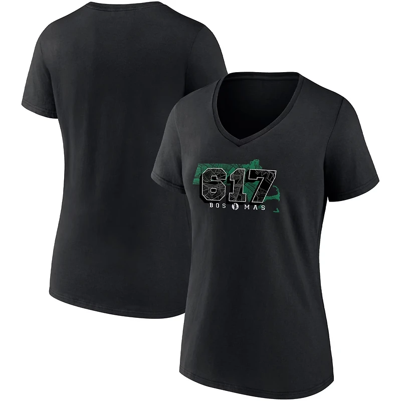 Wo Fanatics Boston Celtics Hometown Collection 617 V-Neck T-Shirt