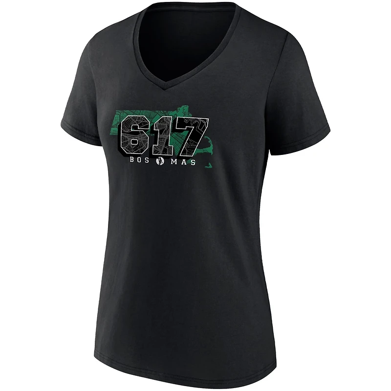 Wo Fanatics Boston Celtics Hometown Collection 617 V-Neck T-Shirt