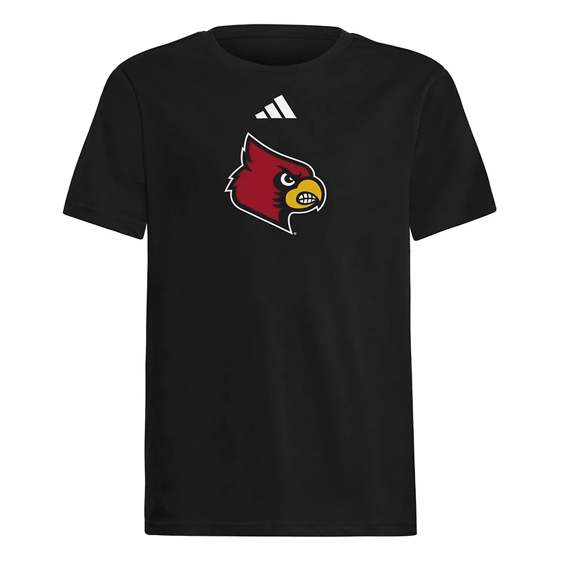 Youth adidas Louisville Cardinals 2023 Sideline Locker Room Logo Fresh T-Shirt
