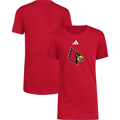 Youth adidas Louisville Cardinals 2023 Sideline Locker Room Logo Fresh T-Shirt